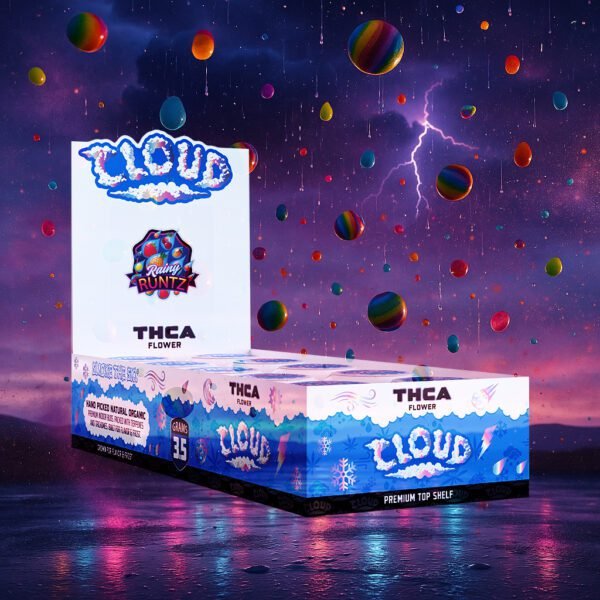 Cloud THCA Flower – Rainy Runtz 3.5g | Display Box - Image 2