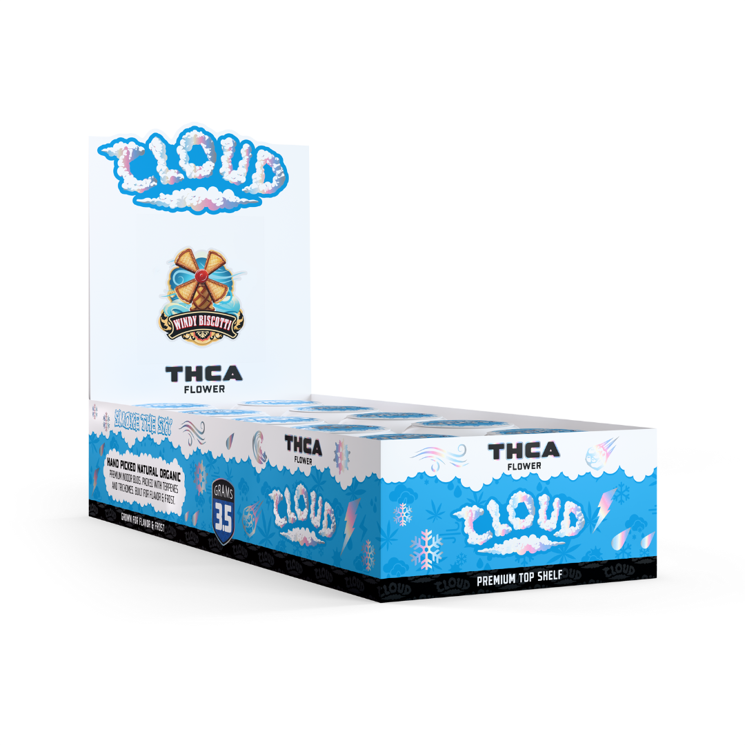Cloud THCA Flower – Windy Biscotti 3.5g | Display Box