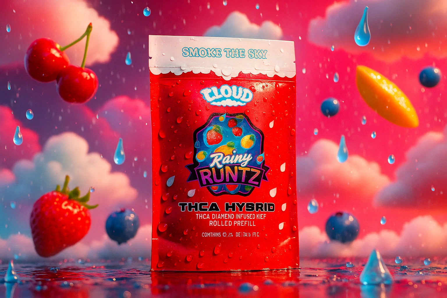 Rainy Runtz: CLOUD’s Juicy THCA Hybrid Drip